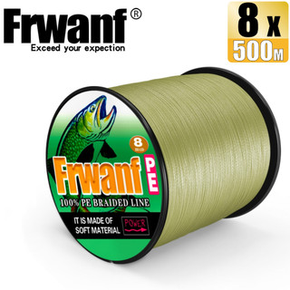 Frwanf 500m 8 dây 6-300lb armygreen bện dây câu bện x8 pe dây câu cá