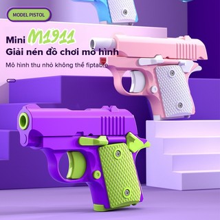 Douyin Cùng Phong Cách Trọng Lực 1911 Cub 3d In Đồ Chơi Súng Đạn Cà Rốt Súng Cà Rốt Dao Giải Nén Mini Súng Nhỏ
