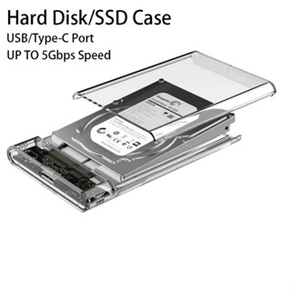 Usb3.0 Hộp đựng ổ cứng di động trong suốt 2,5 inch Sata Serial SSD 2,5 inch Hộp đựng đĩa cứng bằng nhựa Usb3.0 Sata HD cho máy tính xách tay Điện thoại di động Máy tính bảng