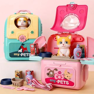 Wisleo thú cưng ba lô đồ chơi mèo thú cưng bàn túi không gian ba lô bé trai bé gái nhà chơi đồ chơi