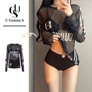 U Gonna S Bikini Bộ Đồ Bơi Đi Biển Nữ Gợi Cảm Đệm 3 Mảnh 2024 Phong Cách Mới Có Che Tay Dài Cao Cấp Thời Trang Dễ Thương Co Giãn Thể Thao