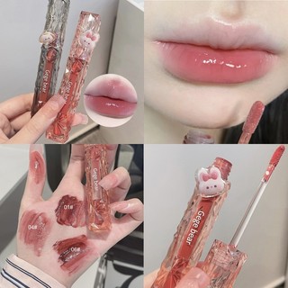 Son bóng Gege Bear vỏ trong suốt Son Bóng Hiệu Ứng Gương Độc Đáo Chống Nước Lâu Phai