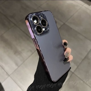 Ốp PC mờ mạ sang trọng Tương thích cho Iphone 15 14 13 12 11 Pro Max 15Plus Vỏ bảo vệ kính máy ảnh