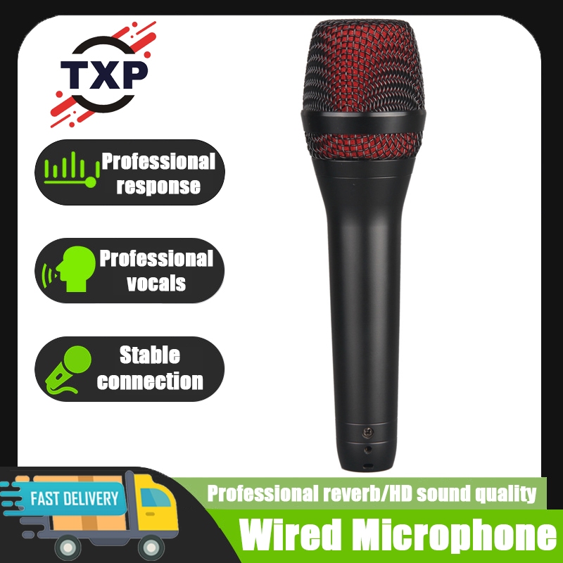 Txp-300c Micrô động giọng hát chuyên nghiệp Thích hợp cho Karaoke gia đình Trình diễn trực tiếp Nhạc cụ Đài phát thanh Ghi âm chuyên nghiệp