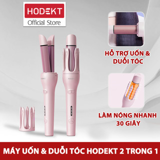 Máy uốn tóc và máy duỗi tóc HODEKT 2 trong 1 Máy uốn tóc xoăn tự động gốm Làm nóng nhanh