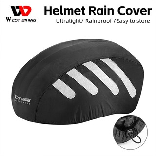 WEST BIKING Mũ bảo hiểm chống nước Vỏ mưa Xe đạp đường trường Mũ bảo hiểm Mũ an toàn Chống gió Phản quang che mưa Thiết bị đi xe đạp
