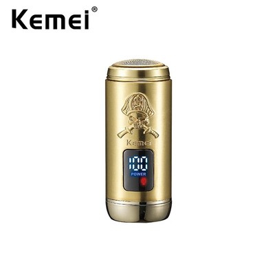 Kemei Chuyên Nghiệp Mini Máy Cạo Râu Điện Du Lịch Di Động Dao Cạo Nam USB-C Sạc Không Dây Nhỏ Gọn Cạo Râu Cho Gia Đình