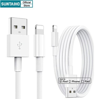 Suntaiho cáp sạc 2.4A USB IP dây sạc nhanh 1m 2m Cáp truyền dữ liệu chính hãng Cho iphone ipad airpods ipod