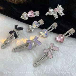 🍯icecandy Kẹp Tóc Mỏ Vịt Đính Đá Phong Cách Hàn Quốc