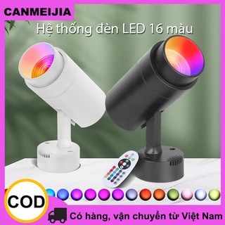CANMEIJIA LED Đảng 20W RGB 7 Màu Đèn Sân Khấu 220V Nhiều Màu Sắc Ốp Trần COB Đèn Cho Đảng Disco KTV trang Trí Phòng Ngủ