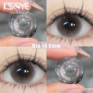  Bộ 2 Ống Kính Tiếp Xúc KSSEYE cấp 0 ~ -8,00 DIA 14.0mm Xám Nâu Hồng Với Ống Kính Mềm Trong 6 tháng