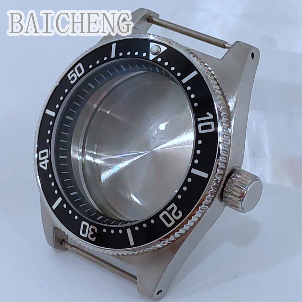 BAICHENG 40mm Bạc Đen Đồng Hồ Thép Không Gỉ Phù Hợp Với NH34 NH35 NH36 NH38 NH70 NH72