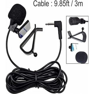 Micrô ô tô Micrô ô tô di động 3,5 mm Micrô ngoài cho đài phát thanh Android Âm thanh nổi ô tô Autoradio DVD Máy nghe nhạc đa phương tiện Âm thanh nổi máy tính xách tay với phích cắm và chạy cáp 3 mét