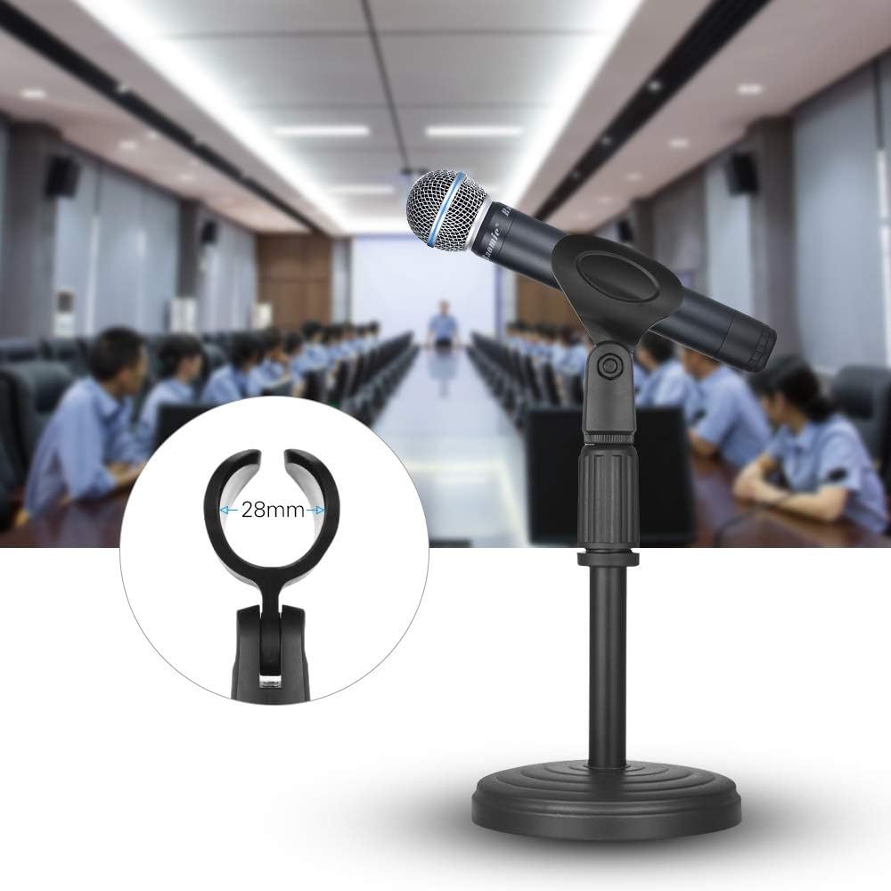 Giá đỡ micro để bàn có thể điều chỉnh Giá đỡ micro có kẹp Max. Chiều cao 345mm cho các cuộc họp Bài giảng Podcast Đen