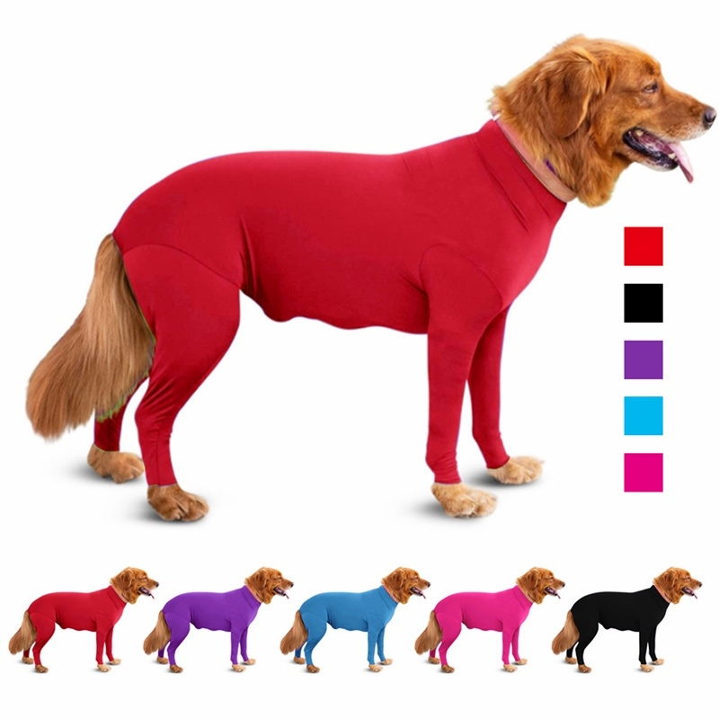 Pet Dog Elastic Clothing Four legged Zipper Dog Clothing Anti Hair Drop Clothing HfUn
