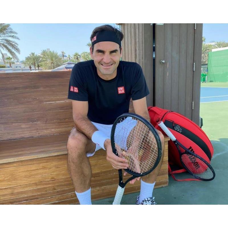 Áo thun Tennis Uniqlo Federer Cùng áo thun cổ tròn Áo thun ngắn tay thường ngày