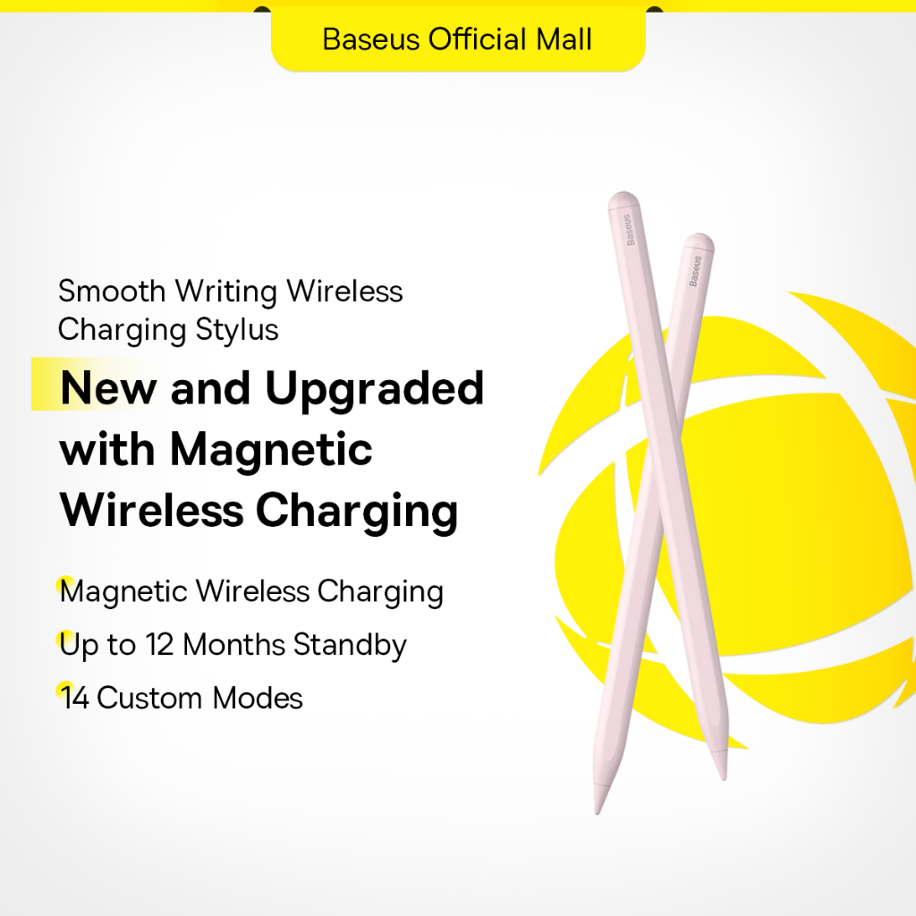 Bút cảm ứng BASEUS từ tính không dây kèm sạc không dây thích hợp cho Pencil 2/3 ipad air4/pro/10/mini6
