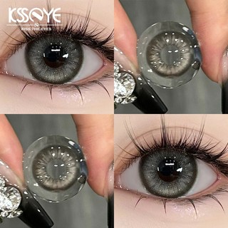Ksseye Set 2 Kính Mắt Búp Bê Mắt To Màu Xám Lấp Lánh 14.5Mm Phù Hợp Với Nam Nữ Sinh Hàn Quốc