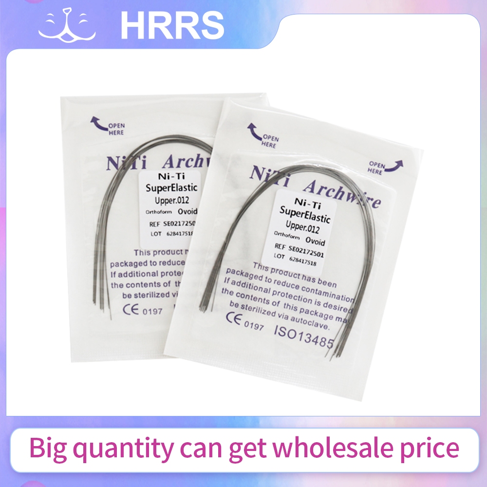 10 Cái / gói Dây Niti Siêu Co Giãn Ovoid Hình Chữ Nhật Tròn Dây Vòm