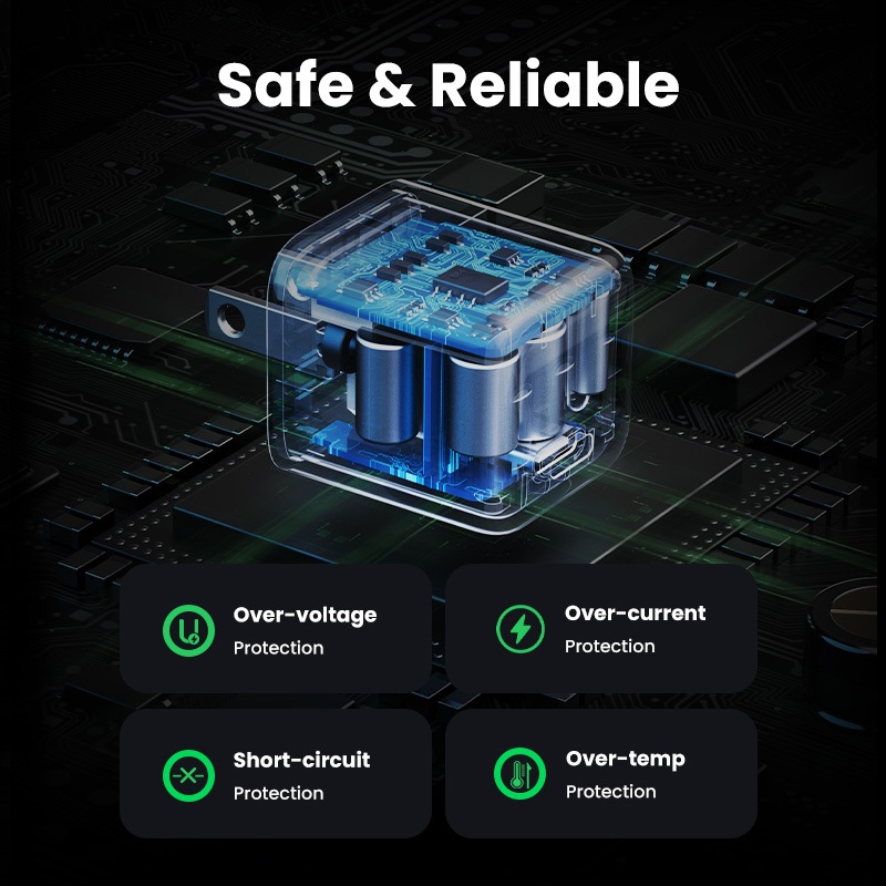 Ugreen 20W USB C Sạc Nhanh PD 3.0 Sạc Tường Cắm Tương Thích Cho iPhone 16 Pro Max 14 Pro Max, Galaxy, Pixel 4 / 3, iPad Mini / Pro, Airpods Pro | BigBuy360 - bigbuy360.vn