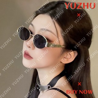 Kính Mát Hình oval Gọng Kim Loại Chống Tia uv Thời Trang Hàn Quốc Chất Lượng Cao Cho Nam Nữ