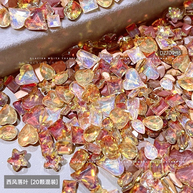 Maillard Phụ Kiện Hạt Kim Cương Nhỏ Đế Phẳng Trang Trí Móng Tay