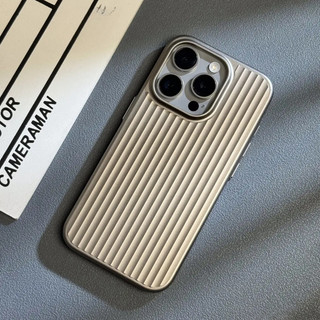 【Anti-slip strips/Corrugated stripes/Matte PC hard case/Gray】Ốp lưng compatible for iPhone 13 14 15 pro max  case