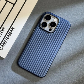 【Anti-slip strips/Corrugated stripes/Matte PC hard case/Gray】Ốp lưng compatible for iPhone 13 14 15 pro max  case