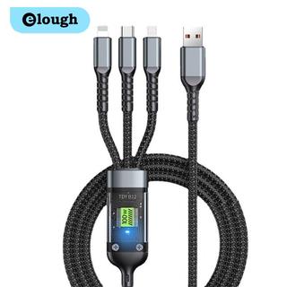 Elough 100W 3 in 1 Super Fast Charging Cable 6A Micro USB Type C Data Cable Wire