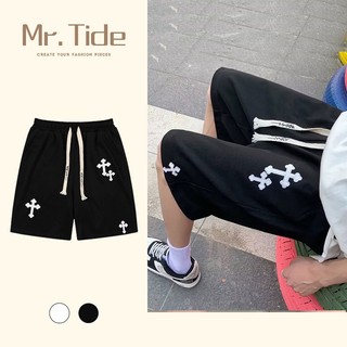 Quần Short Nam Cao Cấp Phối Họa Tiết Thánh Giá Phong Cách retro Đường Phố Mỹ Cho Nam Và Nữ