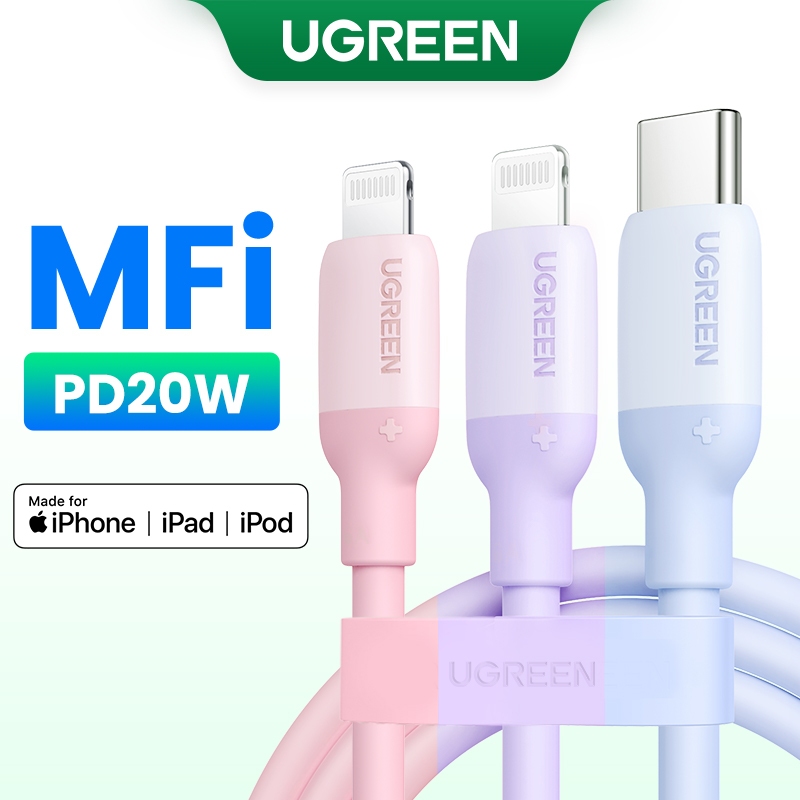 【MFi Certified】Ugreen Ốp Điện Thoại Silicone Lỏng 1M Cho iPhone 14 13 pro Max 13 / 12 / 11 / XS / XS Max / XR / X / 8 / 8 plus / 7 / 7 plus | BigBuy360 - bigbuy360.vn