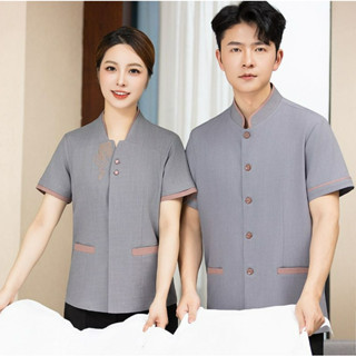  Plus Size Nam Nữ Khách Sạn Vệ Sinh Quần Áo Phục Vụ Vệ Sinh Vệ Sinh Nhà Làm Đẹp Salon Spa Khách Sạn Bồi Bàn Làm Việc Đồng Phục Quần Áo 