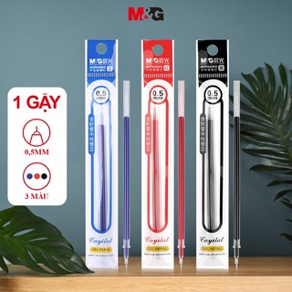  M&G Ruột Bút Gel 0.5mm Màu Đen Xanh Đỏ Thay Thế Bút Ký Ngòi Kim Dạng Rút Nắp 1 Chiếc 