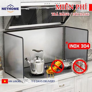 Tấm chắn dầu mỡ chăn gió chắn bếp ga chắn bếp ga cách nhiệt inox 304 cho nhà bếp chống bám bẩn tường
