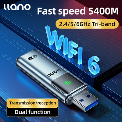 Thẻ Mạng Wifi Không Dây llano 6 5400Mbps Cho Laptop Máy Tính Để Bàn