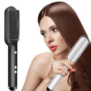 Lược điện tạo kiểu tóc - luxe - lược điện chải tóc tạo kiểu chuyên nghiệp kiêm chức năng uốn, duỗi tạo kiểu tóc