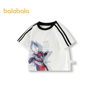 Áo thun bé trai Balabala cotton pha trộn in hình thường ngày mát mẻ
