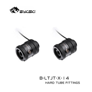 Bykski 2 cái / lô od14mm + id10mm lắp ống cứng / lắp nén tay nhẹ rbw / đầu 3pin / chỉ có ống acrylic tương thích