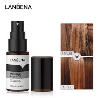 Tinh Dầu Argan Ma-Rốc LANBEINA Nuôi Dưỡng Phục Hồi Tóc Khô Hư Tổn 20ml