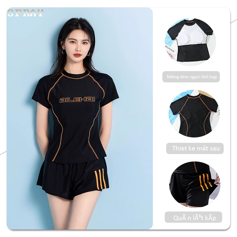 【SPRAY】Bộ đồ bơi nữ 2 mảnh đồ bơi nữ kín đáo đồ bơi bigsize bộ bơi nữ đồ bơi nữ kín đáo big size quầ