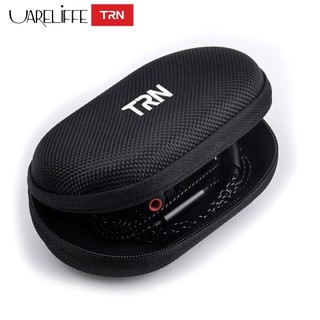 Túi đựng tai nghe màu đen Uareliffe TRN Nylon đạn đạo + Lớp phủ PU Thẻ SD Cáp dữ liệu Đồng xu Hộp đựng tai nghe nén Oxford Gói cho tai nghe TRN KZ QKZ