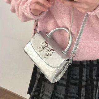 Jivil Túi Đeo Ngang Nữ Y2K Hàn Quốc Đa Năng Instagram Nơ Mỹ Retro Đơn Giản Túi Đeo Vai Cầm Tay PU