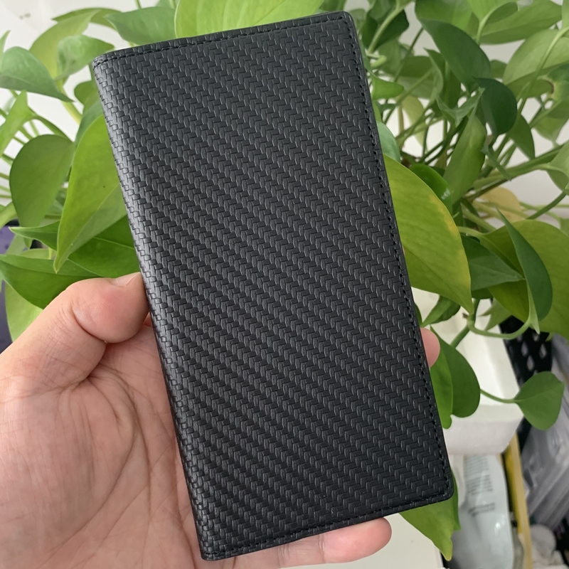 Dành Cho Samsung Galaxy S23 Ultra, S24 Ultra Case GKK Business Da Trơn Flip Book Stand Vỏ Sợi Carbon
