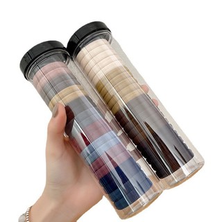 Hộp 20 dây cột tóc co giãn màu trơn đơn giản
