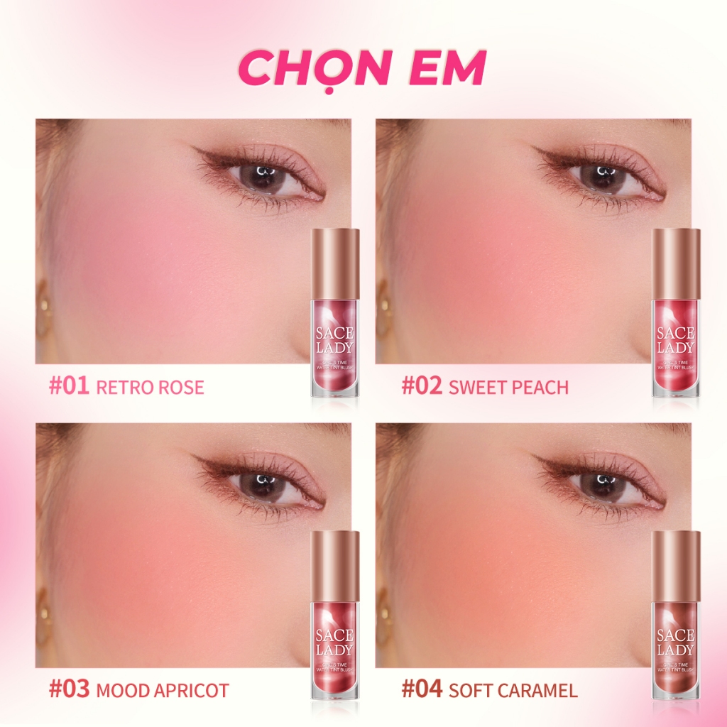 [SACE LADY] Phấn má hồng dạng nước SACE LADY bền lâu trang điểm tự nhiên thời trang | BigBuy360 - bigbuy360.vn