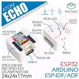 ⭐⭐⭐m5stack atom echo loa thông minh có thể lập trình tích hợp esp32 bluetooth wi fi iot