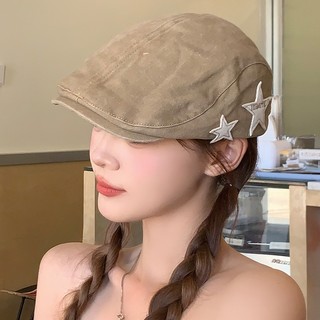 Mỹ retro ngôi sao chuyển tiếp mũ nữ anh đơn giản phù hợp với mặt nhỏ beret họa sĩ newsboy mũ