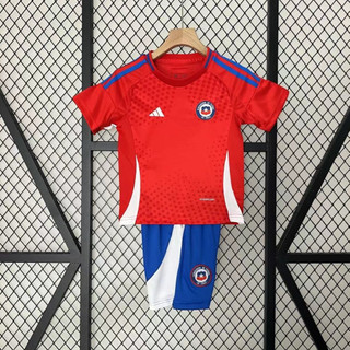 [Phiên bản dành cho người hâm mộ trẻ em] Áo đấu sân nhà Chile 2024-25 trẻ em Áo bóng đá nam hàng đầu còn hàng 24 giờ vận chuyển