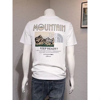 The North Face Thương Hiệu Thời Trang Cá Tính In Hình Lưng Áo Thun Nữ Tay Ngắn Nam Áo Thun Đa Năng