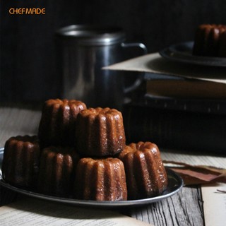Chefmade Mini Canele Khuôn Bánh Chảo, 20 Khoang Mini Canele Muffin Dụng Cụ Nướng Bánh Cupcake Chảo Cho Lò Nướng WK9952